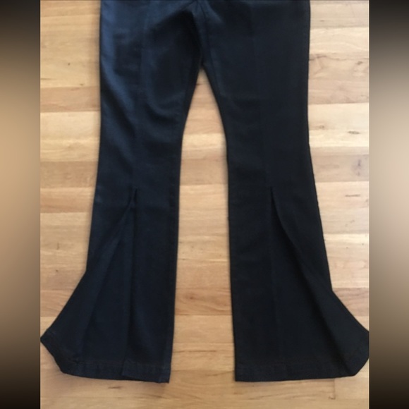Like new INC black stretch flare split hem pants - Picture 2 of 13